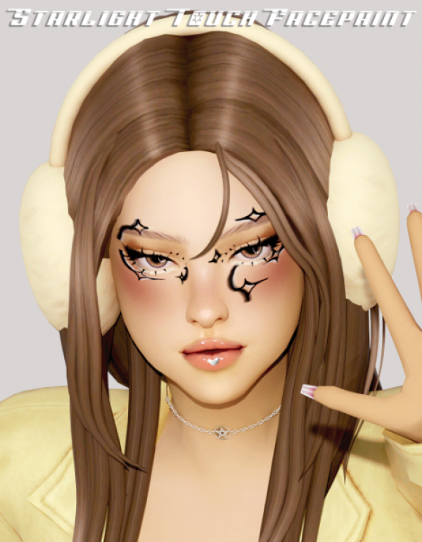 Mix Starlight Touch Facepaint by simsfinds - The Sims 4 Custom Content
