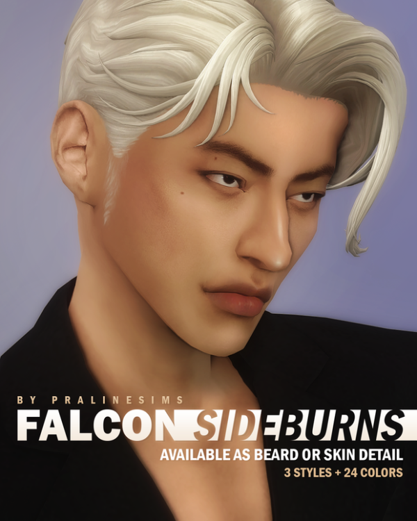 Maxis Match FALCON Sideburns by simsfinds - The Sims 4 Custom Content