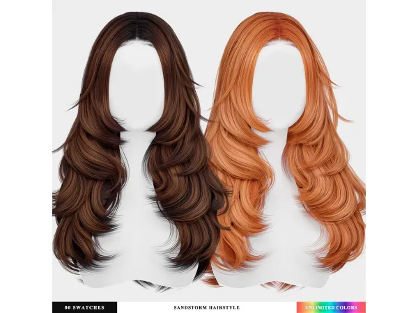 Alpha Sandstorm Hairstyle by epicsims - The Sims 4 Custom Content