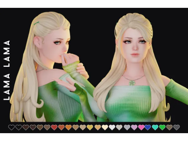 Maxis Match Hair Tammy by lama_lama - The Sims 4 Custom Content
