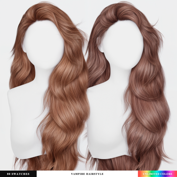 Alpha Vampire Hairstyle by simsfinds - The Sims 4 Custom Content