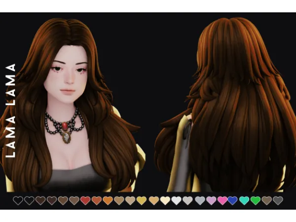 Maxis Match Hair Molly by lama_lama - The Sims 4 Custom Content