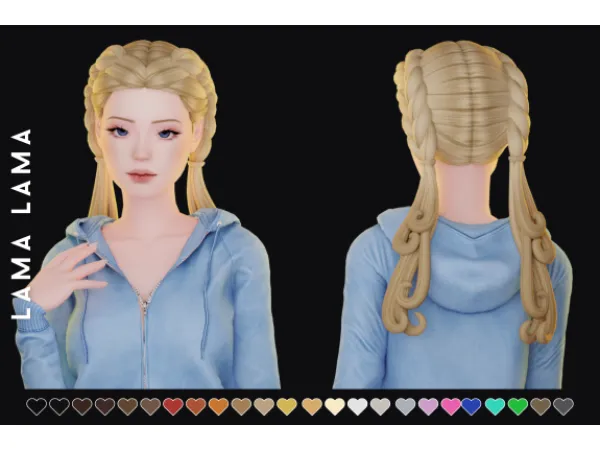 Maxis Match Hair Ashlie by lama_lama - The Sims 4 Custom Content