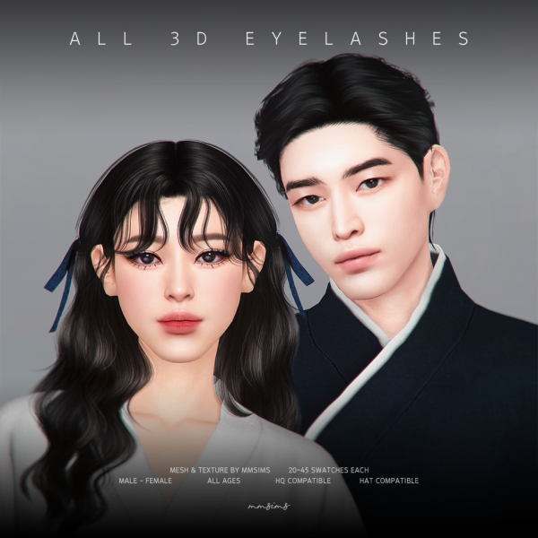 Mix MMSIMS All 3D Eyelashes by simsfinds - The Sims 4 Custom Content