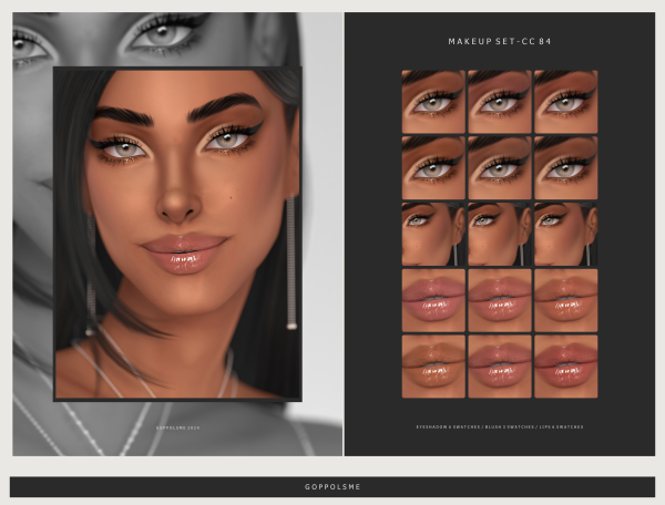 Alpha GPME GOLD MAKEUP SET CC84 by simsfinds - The Sims 4 Custom Content