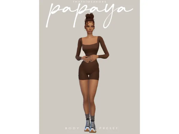 Mix Papaya body preset by thatsims4hore - The Sims 4 Custom Content