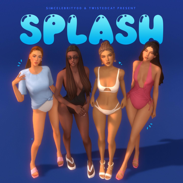 Maxis Match SPLASH simcelebrity00 x twistedcat by simsfinds - The Sims 4 Custom Content