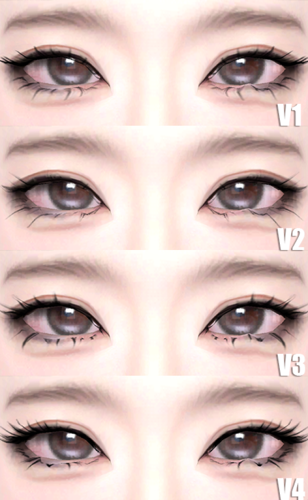 Mix [Learxfl] Eyelashes by simsfinds - The Sims 4 Custom Content