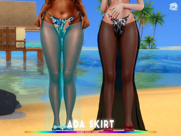 Alpha Ava Skirt Acc BRsims by bluerose-sims - The Sims 4 Custom Content
