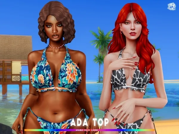 Alpha Ava Swimsuit Top BRsims by bluerose-sims - The Sims 4 Custom Content