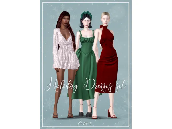 Holiday Dresses set by plazasims