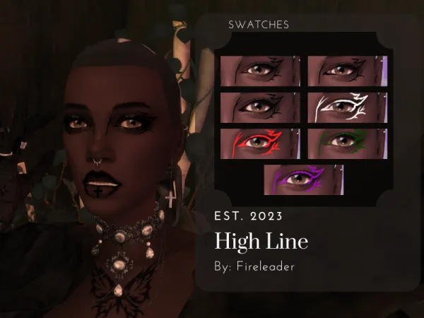 Mix High Line Eye liner by Fireleader - The Sims 4 Custom Content