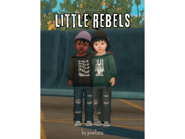 Maxis Match LITTLE REBELS set by PowLuna - The Sims 4 Custom Content