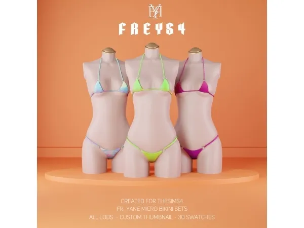 Alpha Yane Micro Bikini Sets - The Sims 4 Custom Content