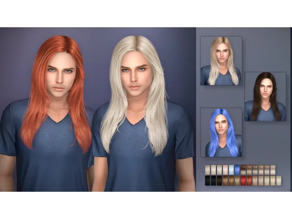 Alpha Nadine Hairstyle Male by modcollective - The Sims 4 Custom Content