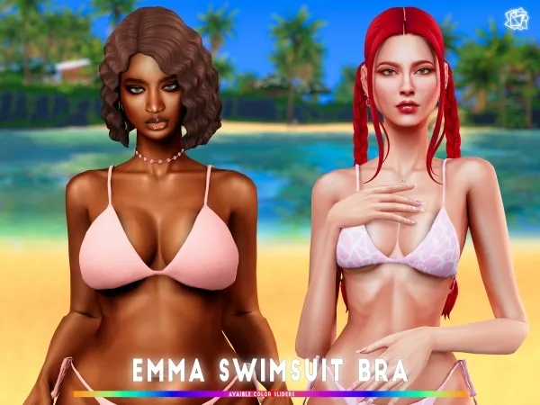 Alpha Emma Swimsuit Bra BRsim by bluerose-sims - The Sims 4 Custom Content