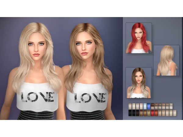 Alpha Nadine Hair by modcollective - The Sims 4 Custom Content