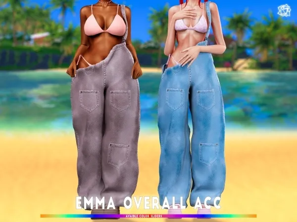 Alpha Emma Overall Acc BRsim by bluerose-sims - The Sims 4 Custom Content