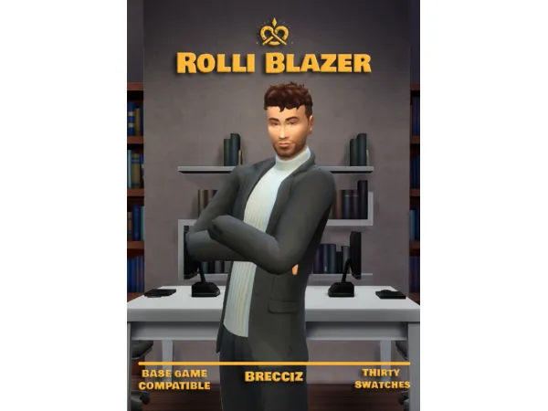 Maxis Match Rolli Blazer by BrecciZ - The Sims 4 Custom Content