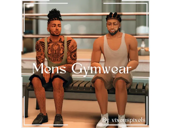 Maxis Match Mens gymwear by vixonspixels - The Sims 4 Custom Content