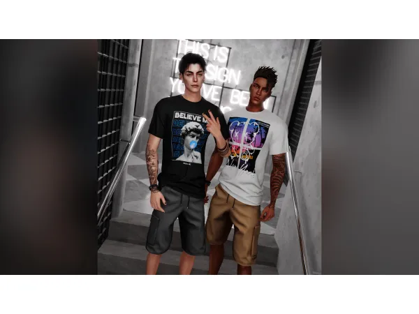 Alpha Logan Clothing Set by WisteriaSims4 - The Sims 4 Custom Content