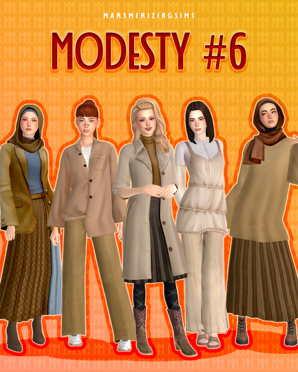 Maxis Match MODESTY 6 by simsfinds - The Sims 4 Custom Content