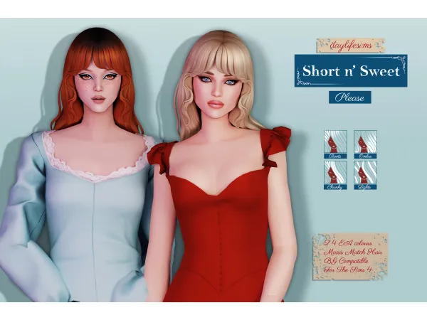 Maxis Match SHORT N' SWEET SET Please by simsfinds - The Sims 4 Custom Content