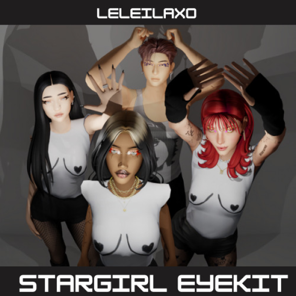 Alpha Stargirl Eyekit by simsfinds - The Sims 4 Custom Content