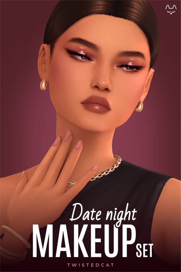 Maxis Match Date Night Makeup Set by simsfinds - The Sims 4 Custom Content