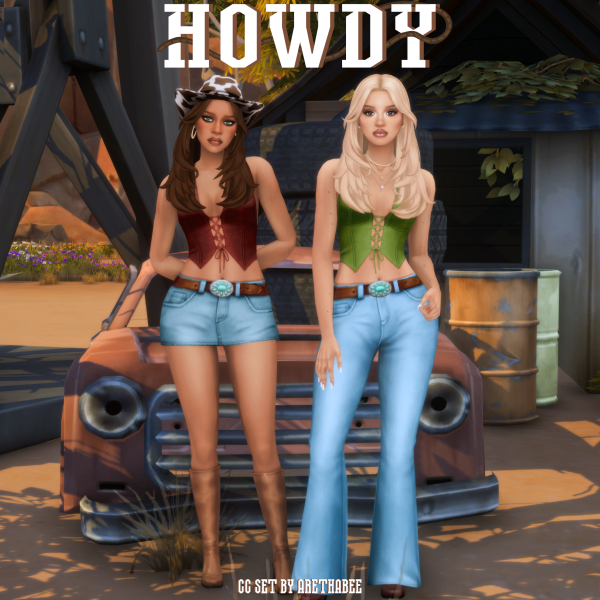 Maxis Match howdy set by simsfinds - The Sims 4 Custom Content