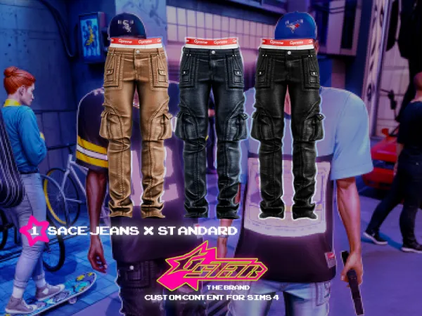 Alpha GSTAR Sace Jeans Standard Version - The Sims 4 Custom Content