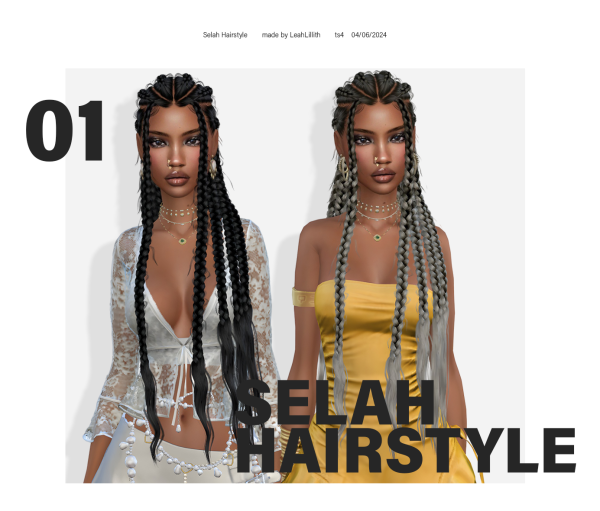 Alpha Selah Hairstyle by simsfinds - The Sims 4 Custom Content