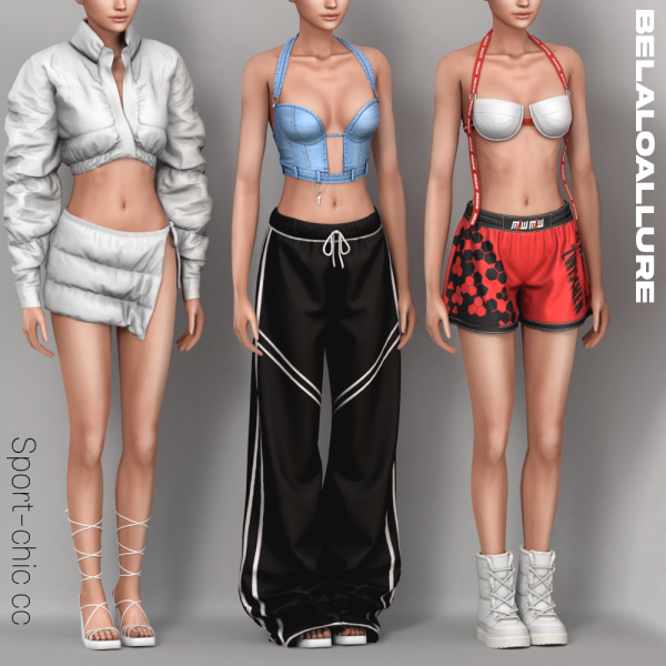Alpha Belaloallure Sport chic collection by simsfinds - The Sims 4 Custom Content