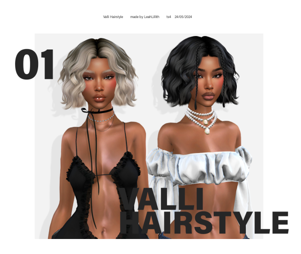 Alpha Valli Hairstyle by simsfinds - The Sims 4 Custom Content