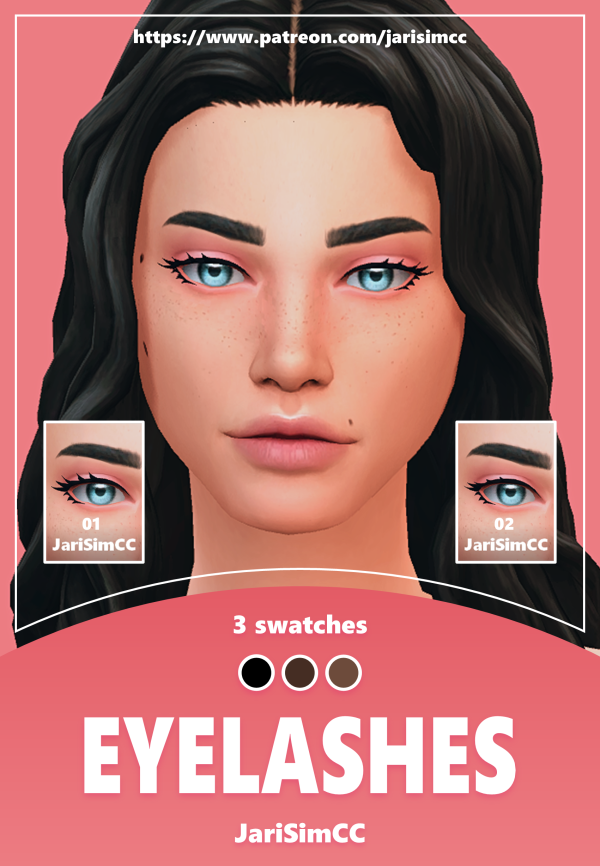 Maxis Match JariSimCC Eyelashes 01 02 by simsfinds - The Sims 4 Custom Content