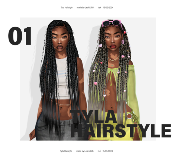 Alpha Tyla Hairstyle by simsfinds - The Sims 4 Custom Content