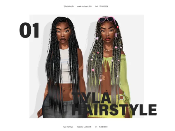Alpha Tyla Hairstyle by Leahlillith - The Sims 4 Custom Content