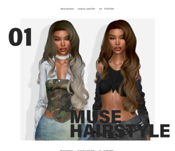 Alpha Muse Hairstyle by simsfinds - The Sims 4 Custom Content
