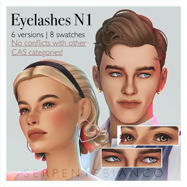 Maxis Match EYELASHES 1 by simsfinds - The Sims 4 Custom Content