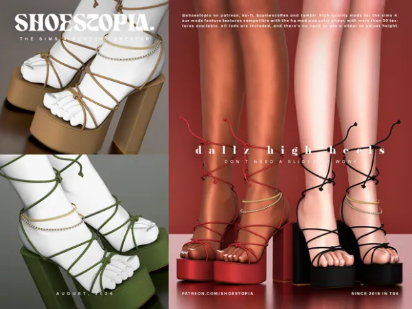 Alpha dallz high hells. by shoestopia - The Sims 4 custom content