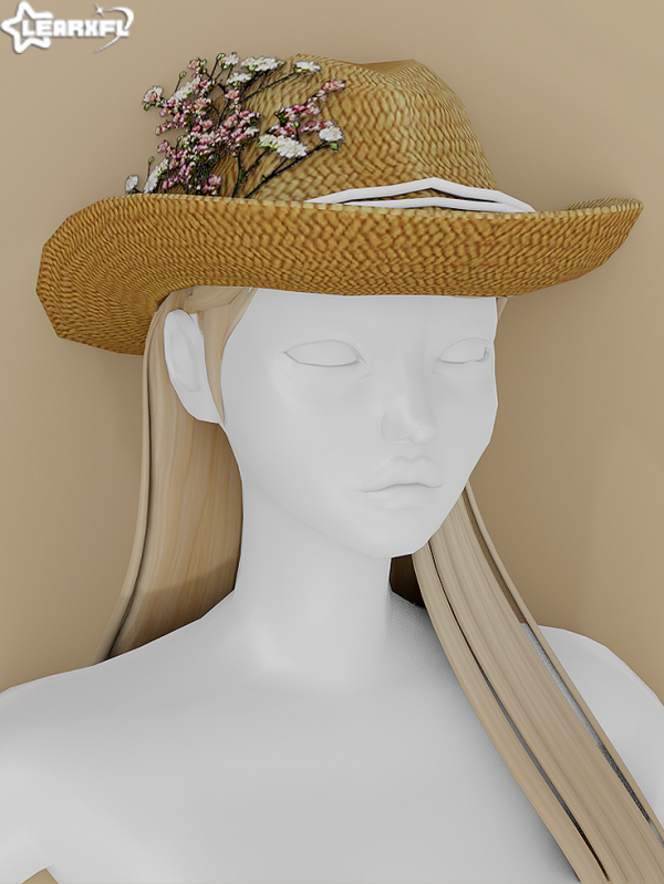 Alpha Spring Farm Cowboy Hat by simsfinds - The Sims 4 Custom Content