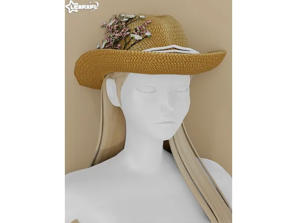 Alpha Spring Farm Cowboy Hat by Learxfl - The Sims 4 Custom Content