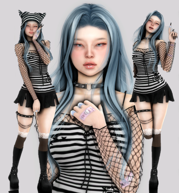 Mix Kim Sim by simsfinds - The Sims 4 Custom Content