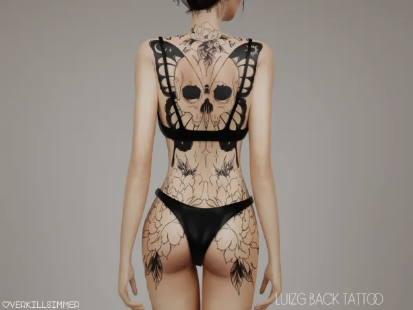Mix LuizG back tattoo by overkillsimmer - The Sims 4 Custom Content