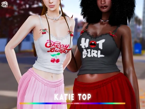 Alpha Katie Top Brsims by bluerose-sims - The Sims 4 Custom Content
