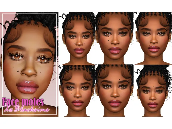 Mix Face moles by simsfinds - The Sims 4 Custom Content