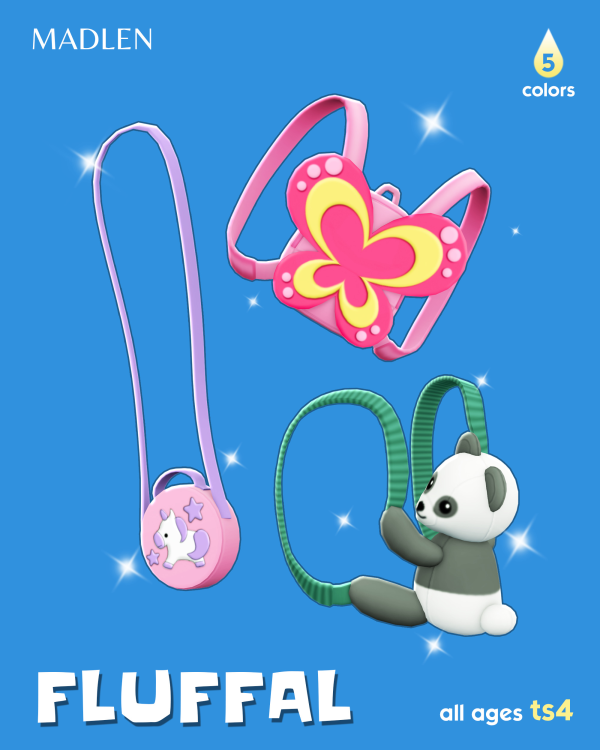 Maxis Match Fluffal Backpack Set by simsfinds - The Sims 4 Custom Content
