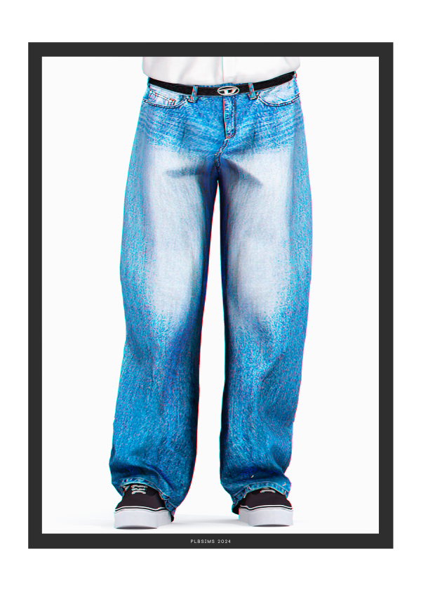 Alpha Riize Denim Pants (Child Version) by plbsims - The Sims 4 Custom Content