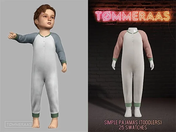 Alpha TØMMERAAS Simple Pajamas for Toddlers (62) - The Sims 4 Custom Content