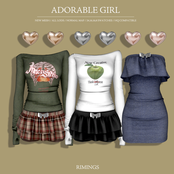 Alpha [RIMINGS] ADORABLE GIRL by simsfinds - The Sims 4 Custom Content
